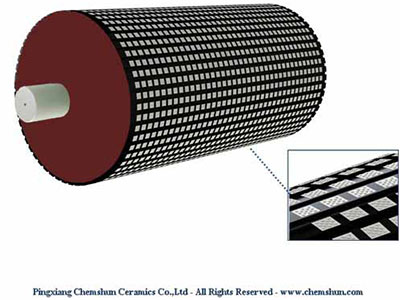 Rubber ceramic lining board